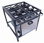 Fogão Industrial 4 Bocas com Forno Alta Pressão FE-540-F Metal Brey